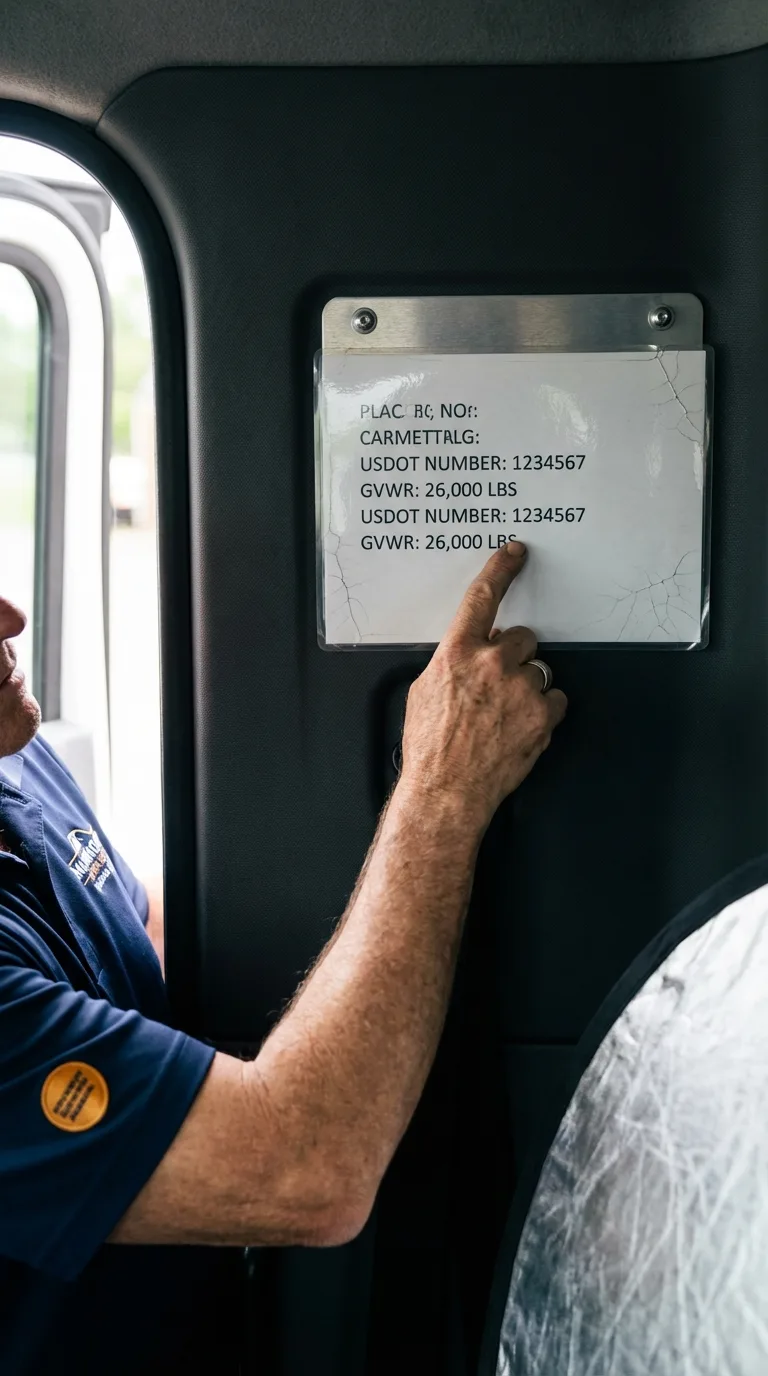 USDOT licensing placard verification in Sussex